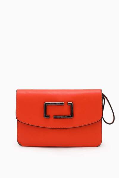 Levidor Dark Purple Metal Logo Shoulder Bag