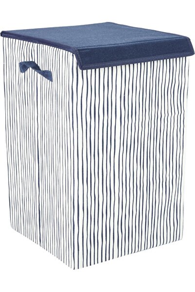 Generic Foldable Laundry Basket with Handle and Lid for Home and Dormitory, Hi Homey, 34 × 34 × 53 cm