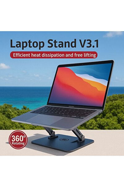 chimon Masa Üstü Metal Tablet Telefon Laptop iPad Standı Yatay Dikey 2 Kademe...