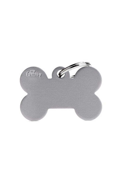 My Family Basic Aluminum Bone ID Tag - GREY/BIG