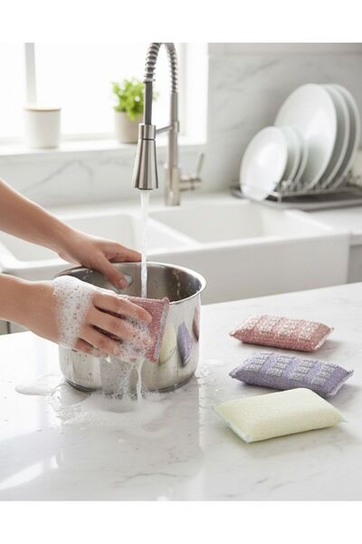 Vivart إسفنجة الأطباق من الجيل الجديد من الألياف - إسفنجة سحرية