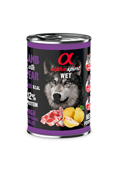 Alpha Spirit Lamb With Pear Adult Wet Dog Food 400G