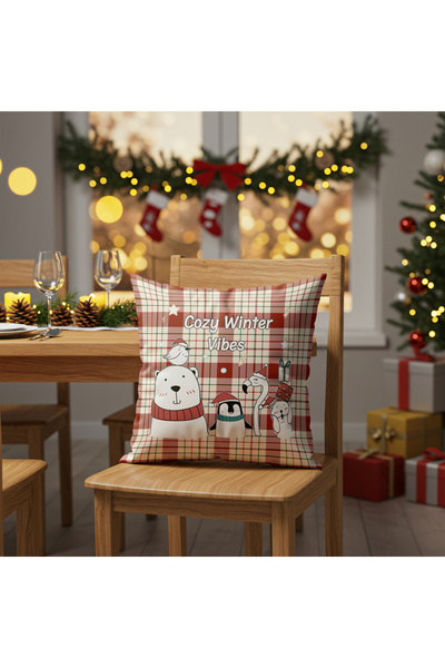 Limon Soft غطاء وسادة مزخرف بتصميم خاص رقمي مطبوع بطابع العام الجديد قطعة واحدة