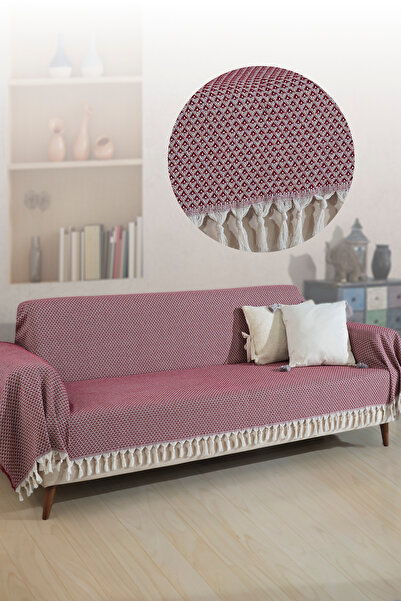 LADYNİL Burgundy Star Sofa Cover Covering Arms 180X300 cm | Stylish - Suitable for Everyday Use