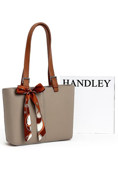 Handley GEANTĂ DE UMĂR DE LUX CU CAPACITATE MARE CU DETALII DE FULAR