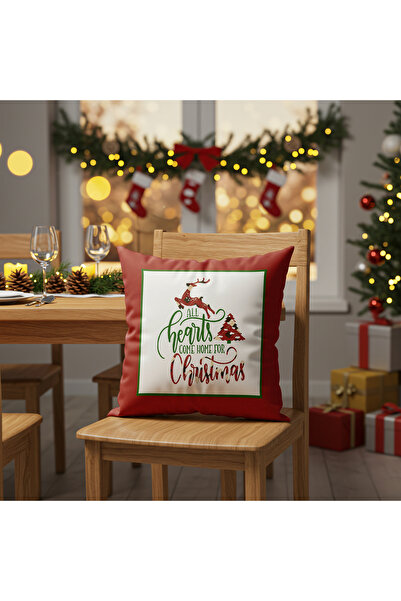 Limon Soft New Year Themed Digital Printed Special Design Decorative Pillow Cushion Cover 1 Piece