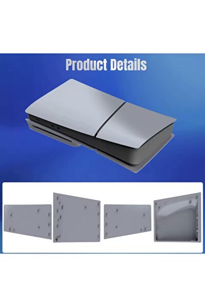 cosmostech PS5 Slim Gri Faceplate Kapak Seti – Disc & Digital Edition Uyumlu Ön Arka Kasa Kaplama Cover Case