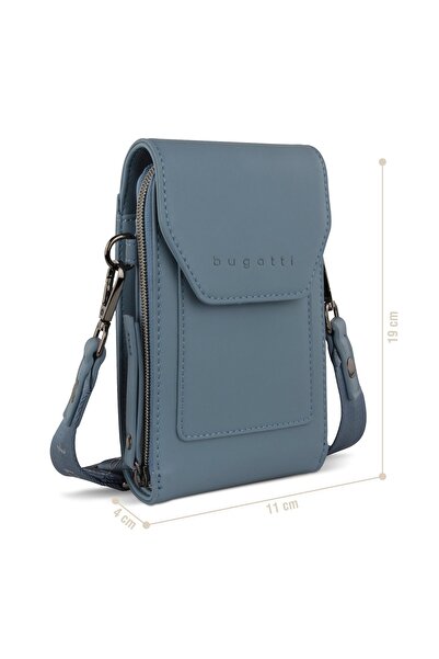 BUGATTI Geanta dama crossbody, bugatti, cu compartiment pentru telefon, seria Almata 496653, Albastru