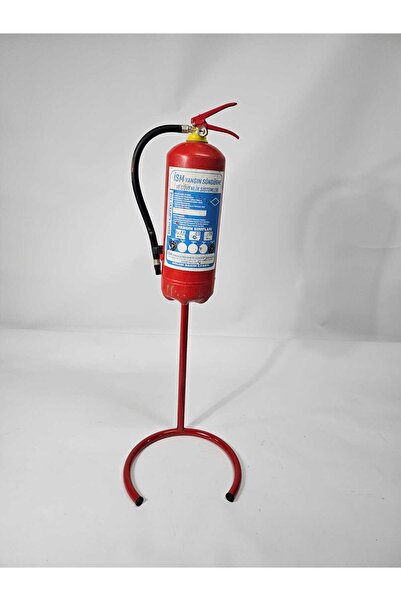 nimetix 6 KG Ayaklı Yangın Tüpü Sehpası Kırmızı Yangın Tüpü Sehpası standı