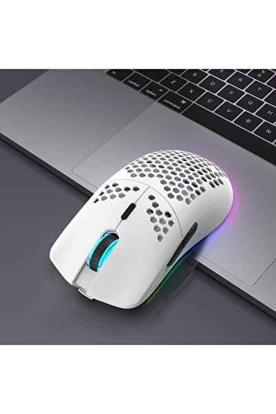 HXSJ Rechargeable Wireless Honeycomb Gaming Mouse,Lightweight