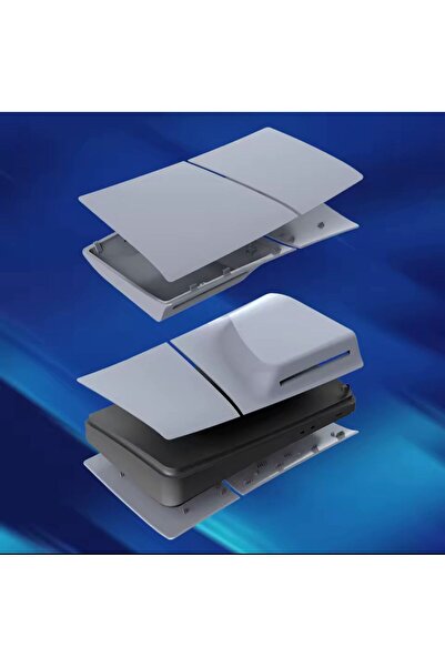 cosmostech PS5 Slim Gri Faceplate Kapak Seti – Disc & Digital Edition Uyumlu Ön Arka Kasa Kaplama Cover Case