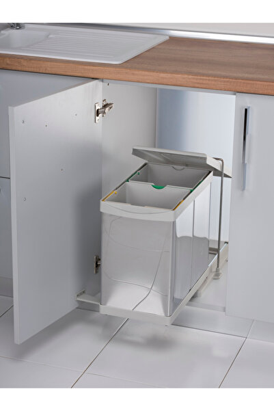 GRİMALDİ سلة مهملات من الفولاذ المقاوم للصدأ بيليكان 21300 16+1