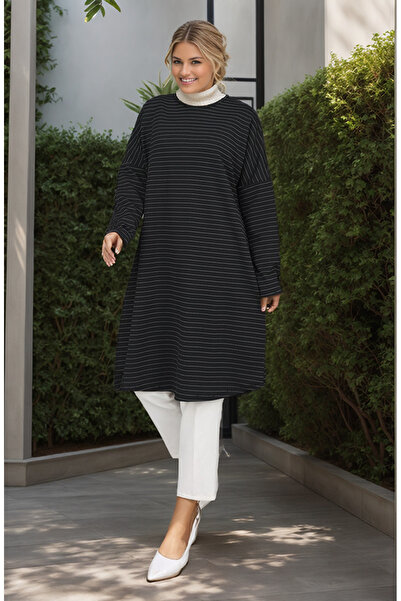 RESPİRO Relaxed Fit Stretch Fabric Flowy Tunic Plus Size Women's Tunic Hijab Tunic