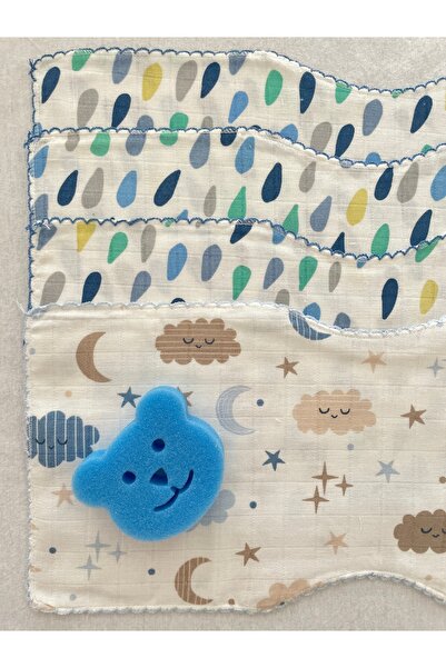 MASALBABY 4-Pack 100% Cotton Organic Colored Muslin Baby Shoulder Cover / Mou...