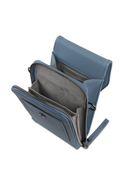 BUGATTI Geanta dama crossbody, bugatti, cu compartiment pentru telefon, seria Almata 496653, Albastru