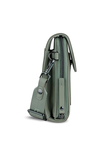 BUGATTI Geanta dama crossbody, bugatti, cu compartiment pentru telefon, seria Almata 496653, Verde menta