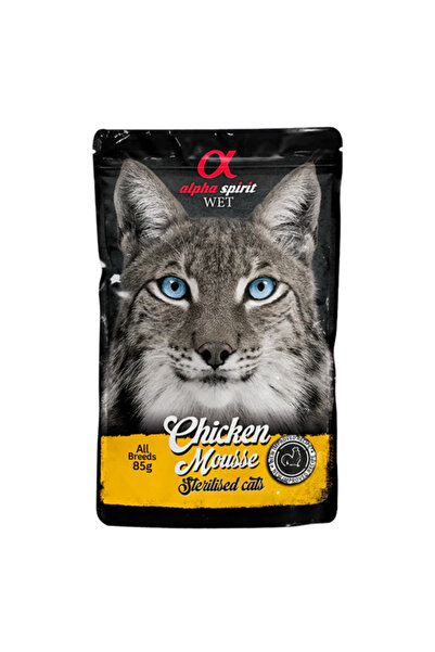 Alpha Spirit Chicken Mousse Sterilised Cat Wet Food 85G