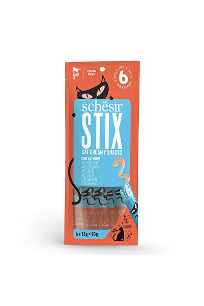 Schesir Stix Creamy Salmon Cat Treats 6x15g
