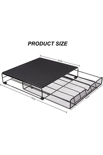 Generic حامل كبسولات قهوة SKY-TOUCH مضاد للاهتزاز - درج شبكي مانع للانزلاق لـ 36 كبسولة، متعدد الألوان