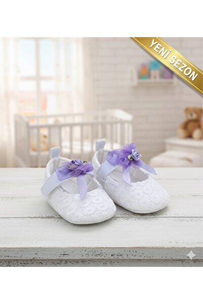 Baby Pattini Güpürlü Tokalı Babet