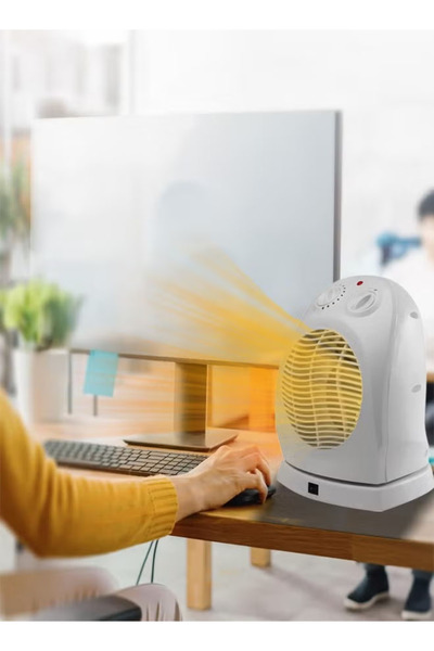 TOSCANA U Portable 2-in-1 electric heater with 2000 watts of power, two-speed electric heater with thermostat and cooling fan.