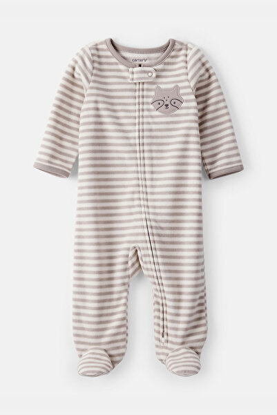 Carter's Baby Boy Brown Fleece Jumpsuit