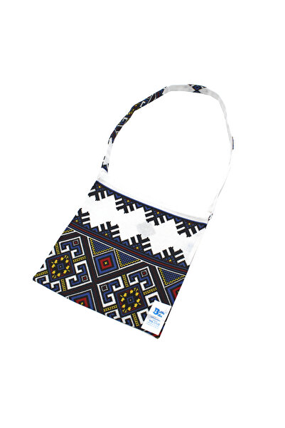 BalticBebe Christmas bag, ®, Cotton, White/Blue 22x22 cm