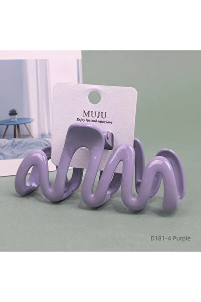 muju Matte Textured Hair Claw - Blue