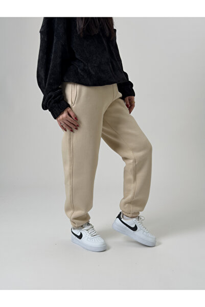 COCOPELLI Fleece-Lined Beige Women's Jogger Tracksuit Coc2536