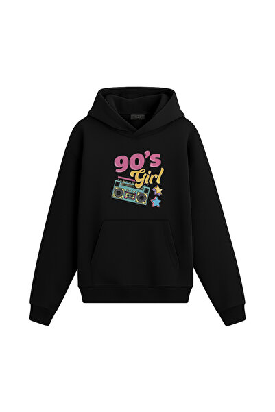 SOHR هوديي للفتيات من التسعينيات قصة فضفاضة للجنسين