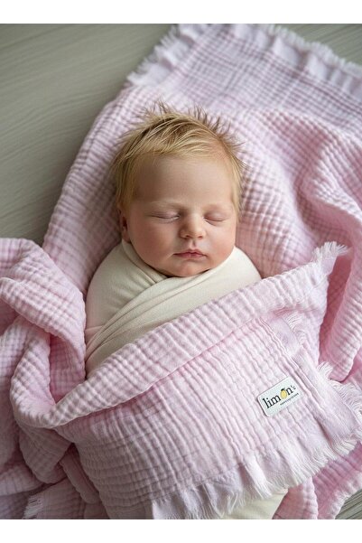 Limon's Baby Pudra %100 Pamuk 4 Katlı Müslin Bebek/Çocuk Battaniyesi 110x110