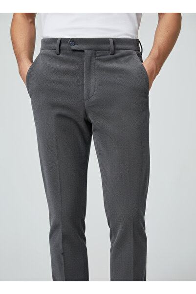 SAĞDIÇ Men's L Stretch Fabric Velvet Pantalon with Fleece Inside