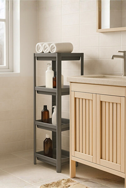 HOMİNG Rosie 4-Shelf Multi-Purpose Bathroom & Kitchen Organizer Shelf Organizer