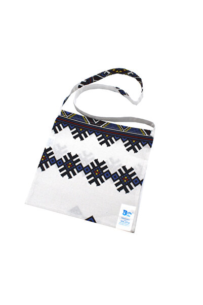 BalticBebe Christmas bag, ®, Cotton, White/Blue Star 22x22 cm