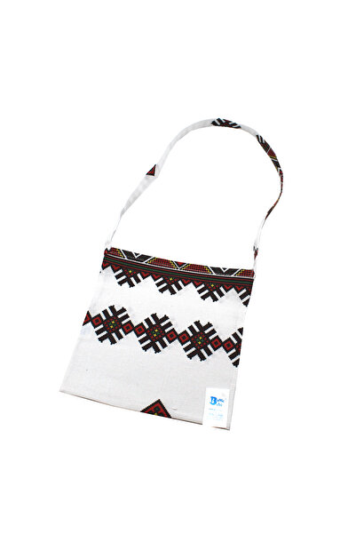 BalticBebe Christmas bag, ® Cotton, White/Green Star 22x22 cm