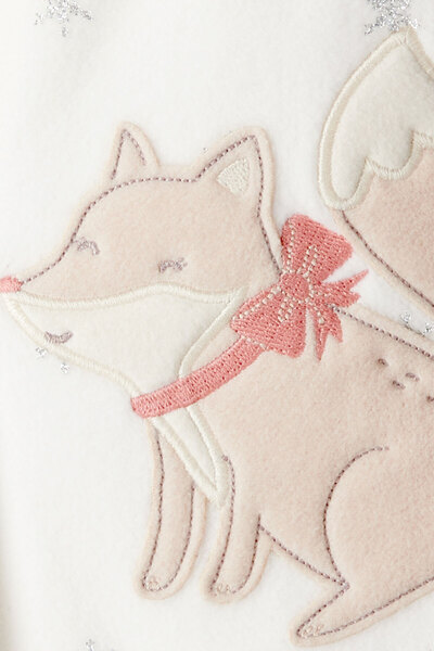 Carter's Baby Girl Ecru Fleece Jumpsuit