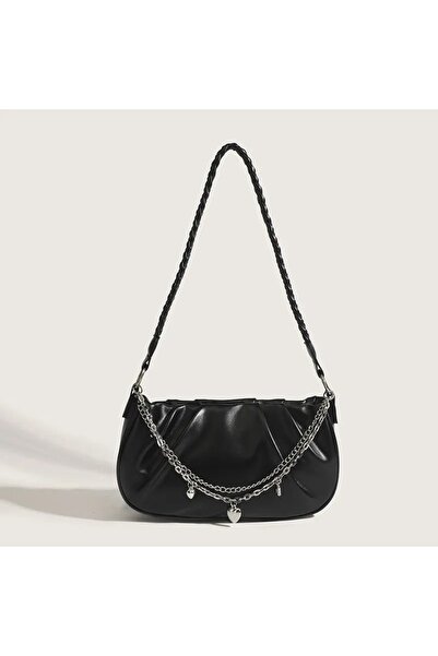 Moments Elegant shoulder bag with a silver-tone strap and chain