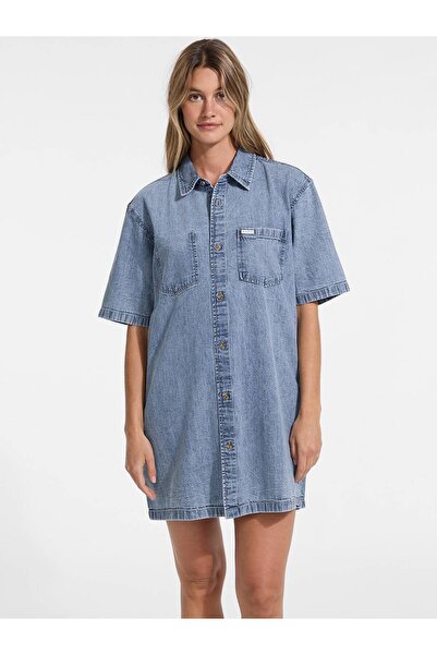 Guess Kadın Elbise-W5GK99D5M81Mavi