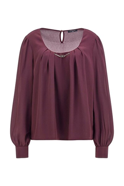 Guess Cora Ls Chain Blouse - Soft Touch Double Ggt