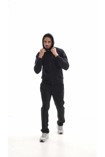 FORE SPORT Men's Fleece-Lined Zip-Up Hoodie Sports Tracksuit Set