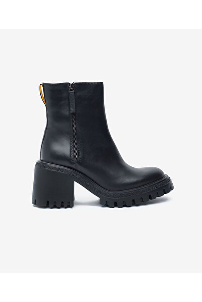 Greyder Kadın Siyah Hakiki Deri Topuklu Bot 5K2DB35280