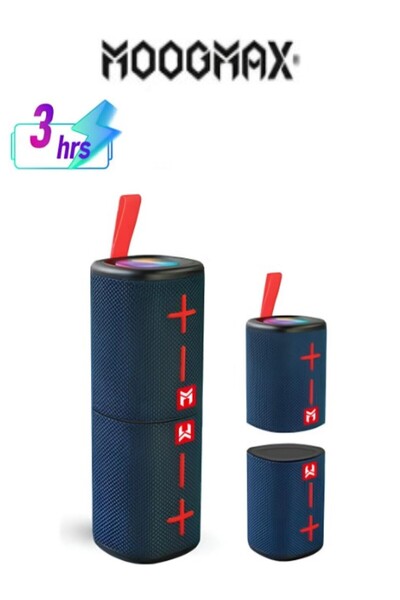 MOOGMAX 2-in-1 Bluetooth speaker with detachable parts. Speakers with powerful and very clear bass.