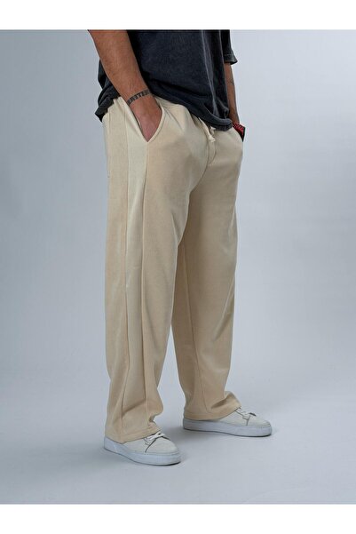 COCOPELLI Oversized Beige Men's Baggy Pants Coc2546