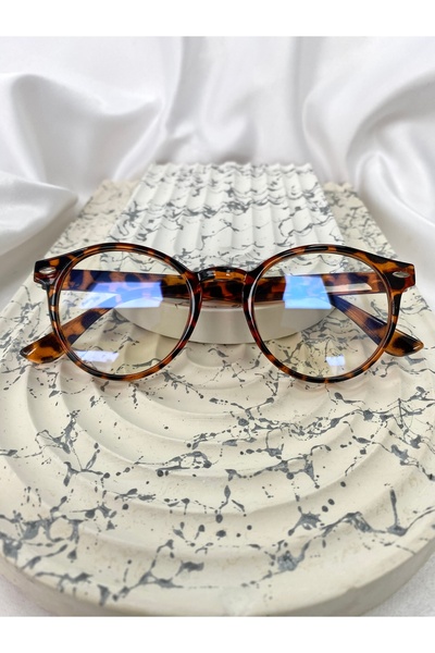 Mazzy Round Leopard Frame Blue Light Protection Glasses