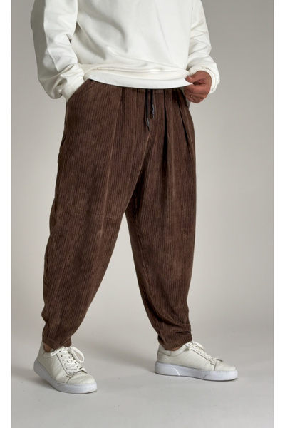 COCOPELLI Pleated Brown Men's Half-Shalwar Coc2525