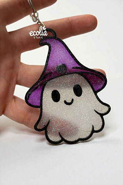 ecolia store Glitter Ghost Keychain & Bag Charm