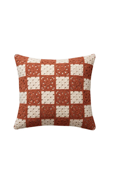 homytextiles غطاء وسادة مربع الشكل بنمط بوهيمي حديث، مصنوع من الكروشيه والحياكة