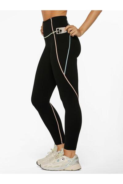 Lorna Jane بنطلون ليجنز باستيل جلو معاد تدويره بدون تهيج للكاحل