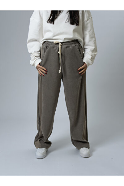 COCOPELLI oversized Γκρι γυναικεία φαρδιά αθλητική φόρμα COC2532