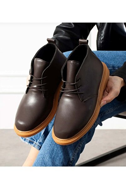 AYAKCİTY Lace-Up Ankle Length Classic Thermo Sole Boots